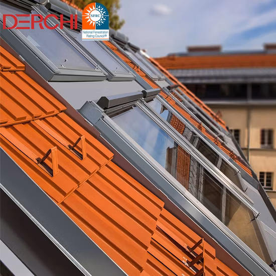 Window Roof Window Skylight Magnetic Screen Design Aluminium Tempered Glass Aluminum Alloy New Customized Swing Customized Size